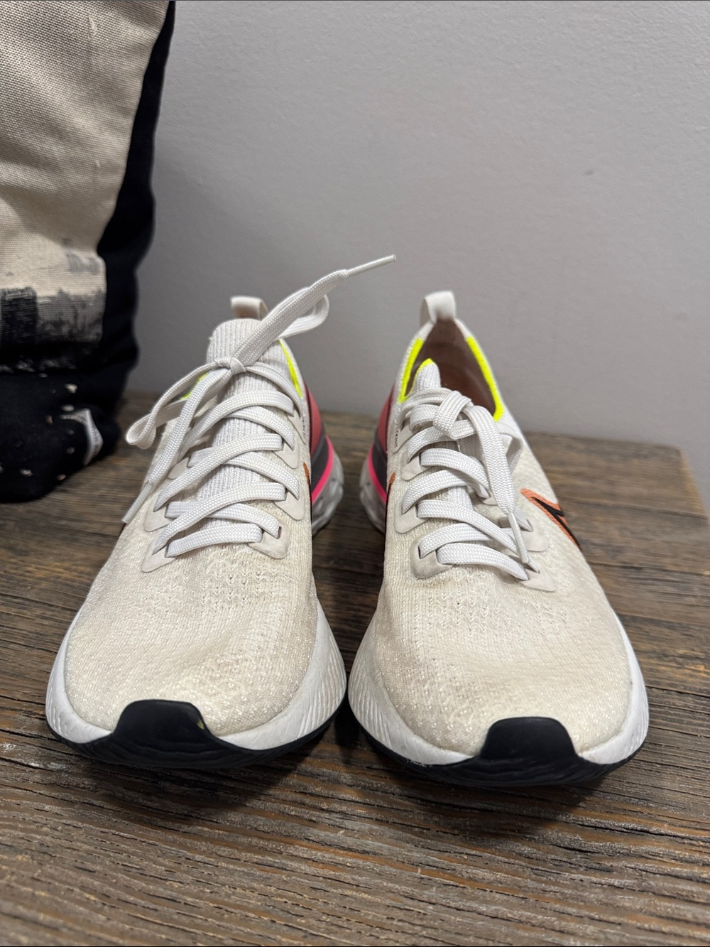Nike Women’s react Running Shoes — White with Pink accent - size 8.5 (fit 8) - Picture 3 of 11